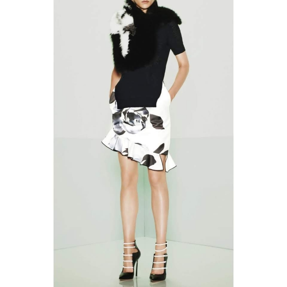 NWT Prabal Gurung Satin Asymmetrical Tulip Skirt
